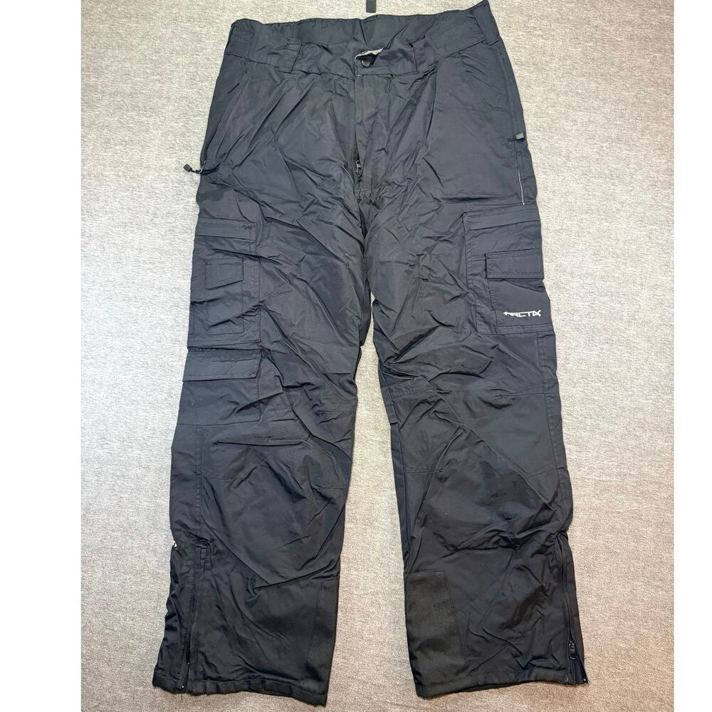 Arctix Men’s Ski Pants-Large/Black/Waterproof/Cargo/Button/Lined